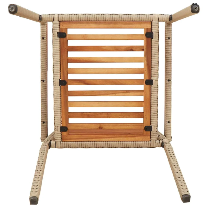 vidaXL Dārza saliekamās krēsli 4 pcs Brūna un bēša