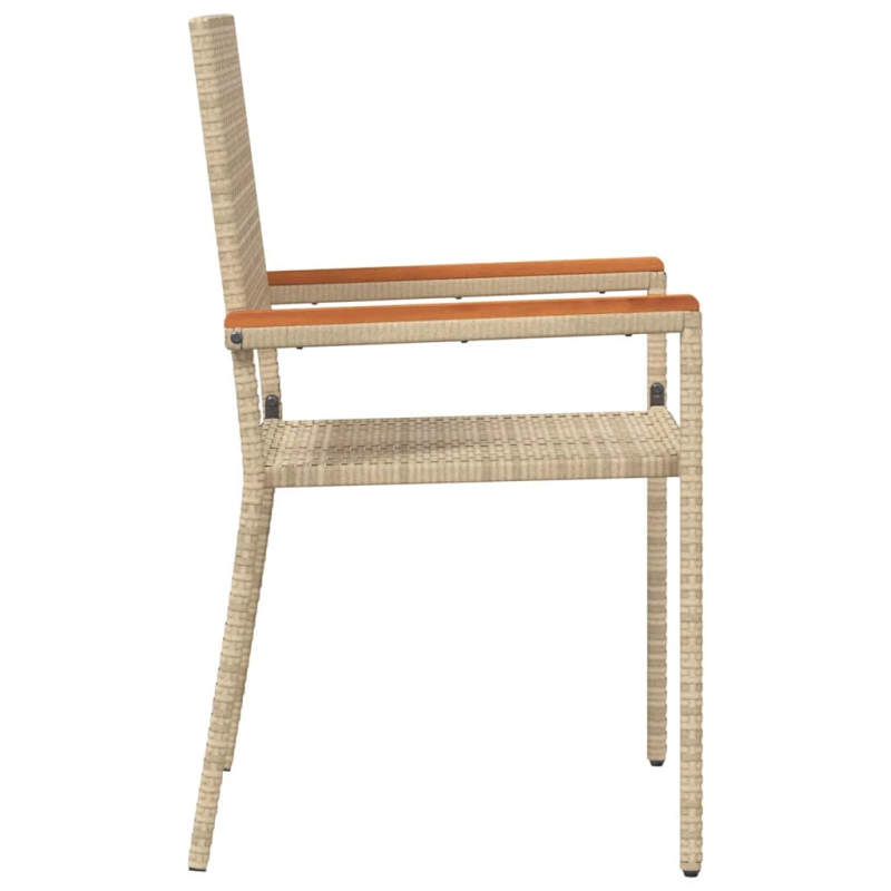 vidaXL Dārza saliekamās krēsli 4 pcs Krēmkrāsas un brūna