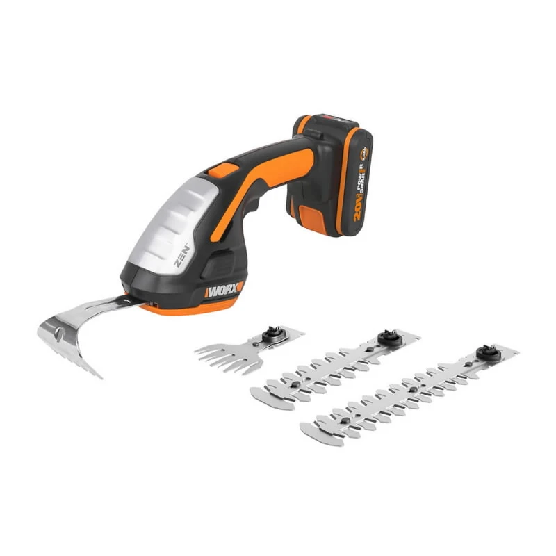 Akumulatora zāles-dzīvžoga šķēres WG801E, Worx