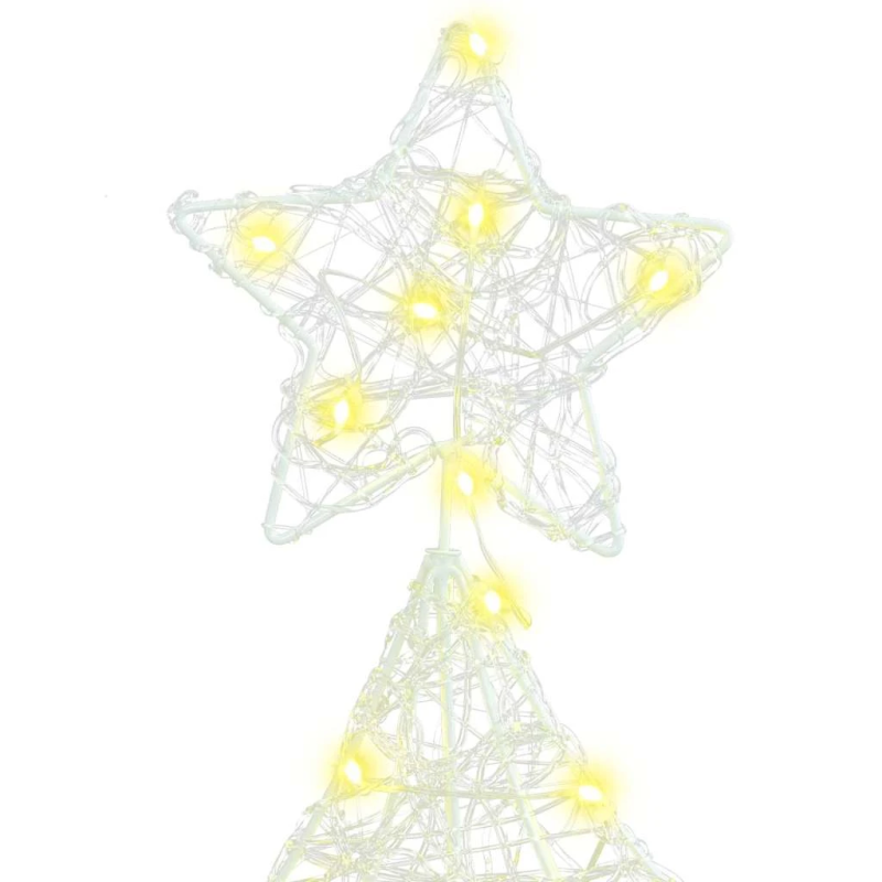 vidaXL Ziemassvētku eglīte su 100 LED Silti balta 120 cm Akrils