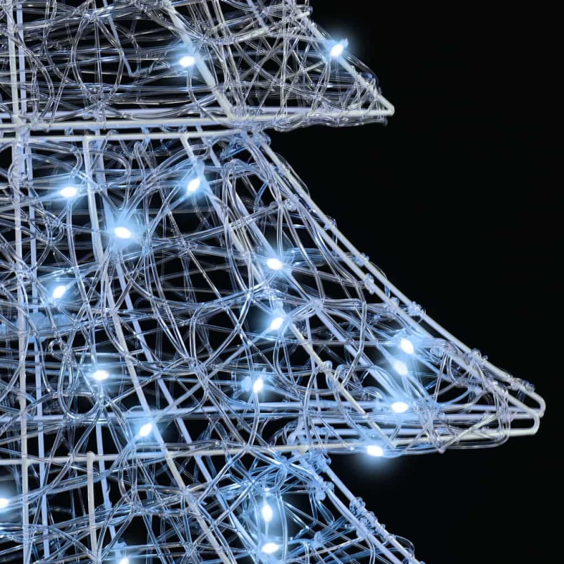 vidaXL Ziemassvētku eglīte su 100 LED Vēsi balta 122 cm Akrils