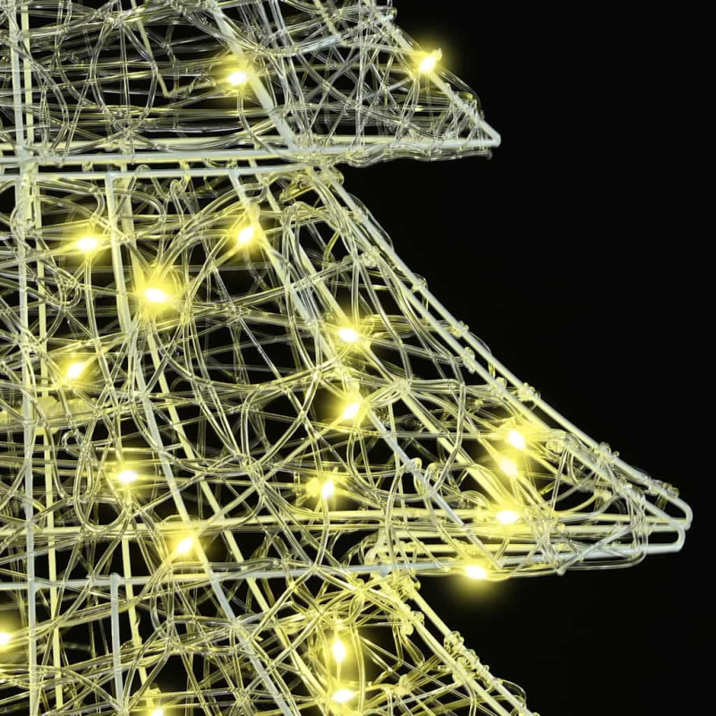 vidaXL Ziemassvētku eglīte su 160 LED Silti balta 150 cm Akrils