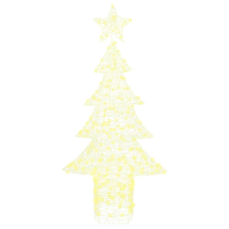 vidaXL Ziemassvētku eglīte su 240 LED Silti balta 180 cm Akrils