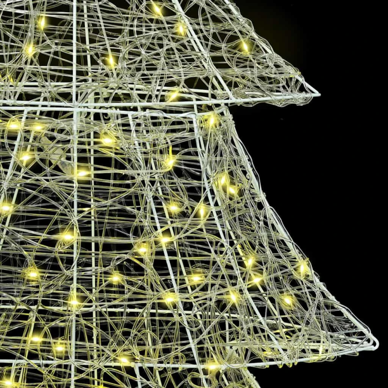 vidaXL Ziemassvētku eglīte su 240 LED Silti balta 180 cm Akrils