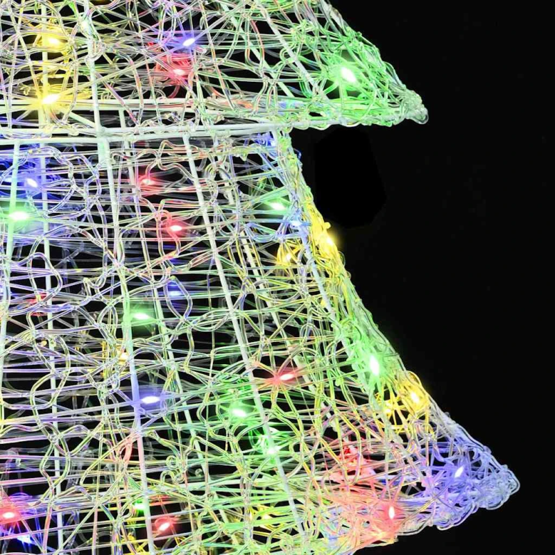 vidaXL Ziemassvētku eglīte su 240 LED Daudzkrāsains 180 cm Akrils