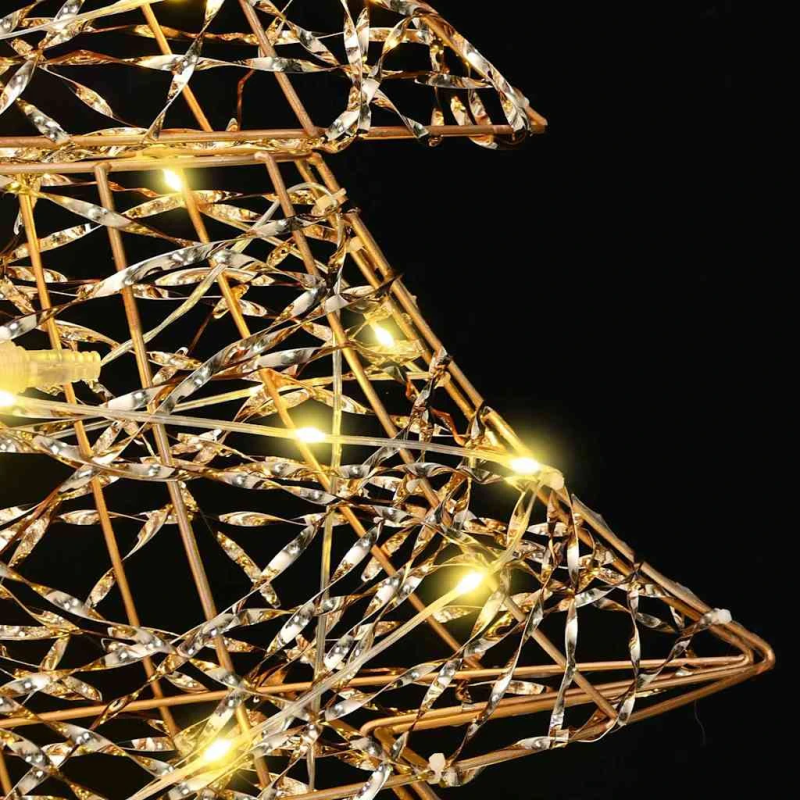 vidaXL Ziemassvētku eglīte su 120 LED Silti balta 120,5 cm PET