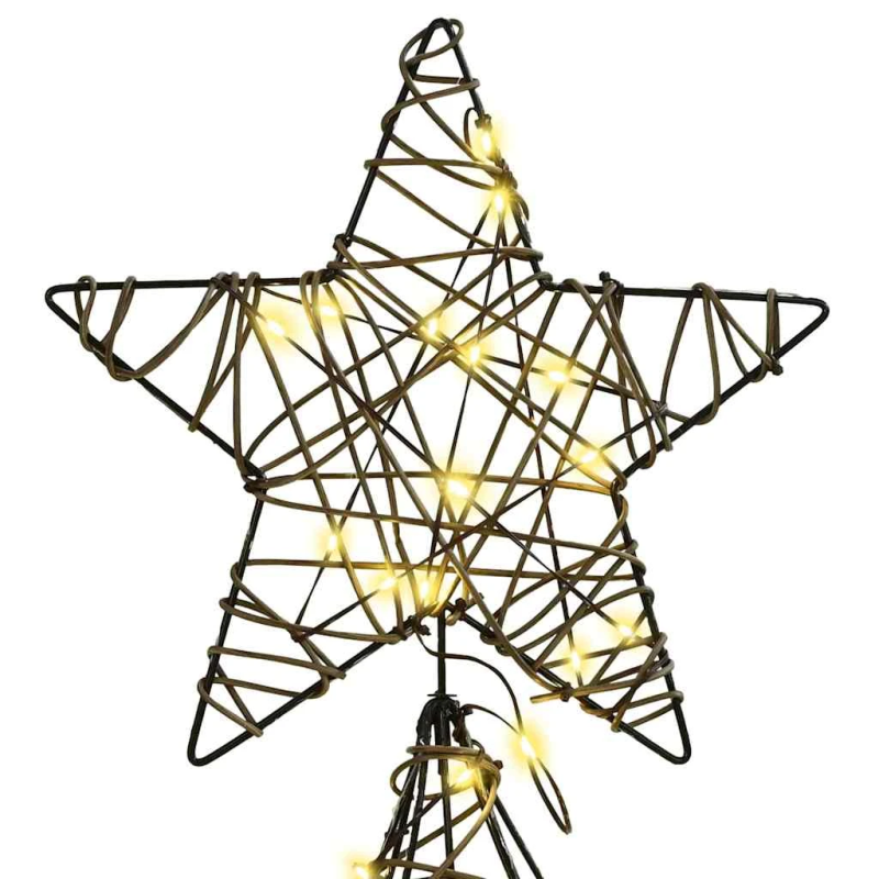 vidaXL Ziemassvētku eglīte su 240 LED Silti balta 180 cm Rotangpalma