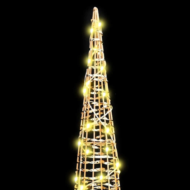 vidaXL Ziemassvētku eglīte 3 pcs Silti balta 20 x 20 x 80 cm PET