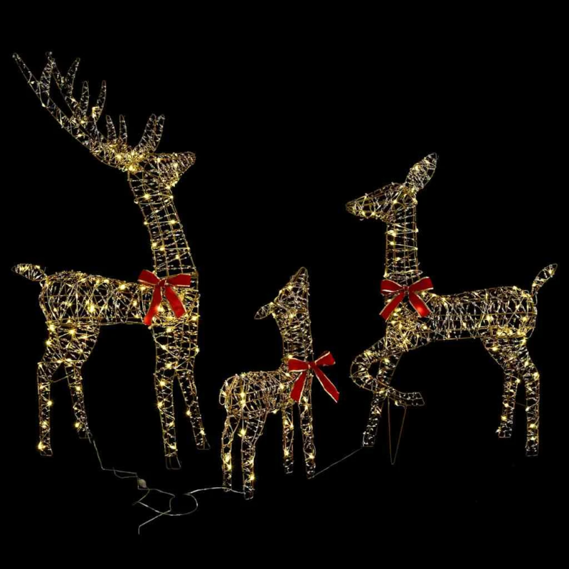 vidaXL Ziemassvētku tēviņu ģimene 3 pcs 67 x 26 x 127 cm PET