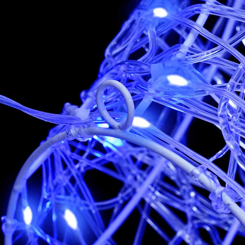 vidaXL Briedis galva su 140 LED Zila 60 cm Akrils