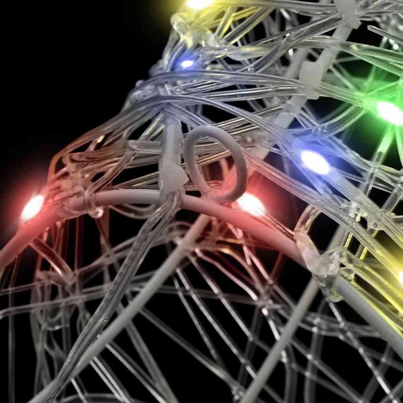 vidaXL Briedis galva su 140 LED krāsains 60 cm Akrils