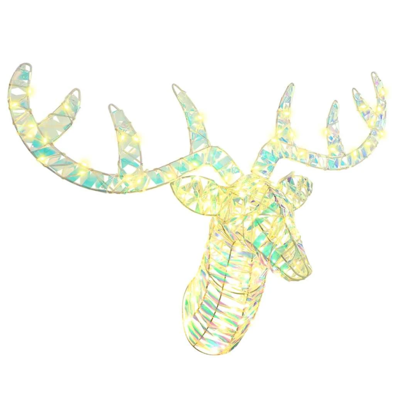 vidaXL Ziemassvētku ziemeļbriedis ar kamanām 68 x 36.5 x 62.5 cm PET