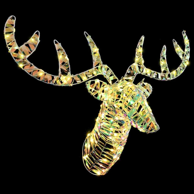 vidaXL Ziemassvētku ziemeļbriedis ar kamanām 68 x 36.5 x 62.5 cm PET