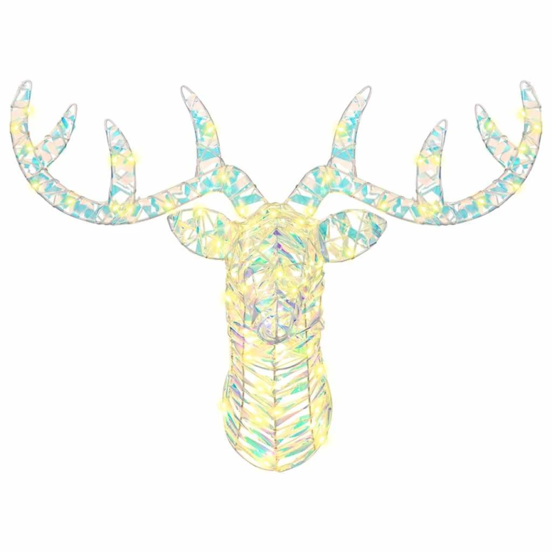 vidaXL Ziemassvētku ziemeļbriedis ar kamanām 68 x 36.5 x 62.5 cm PET