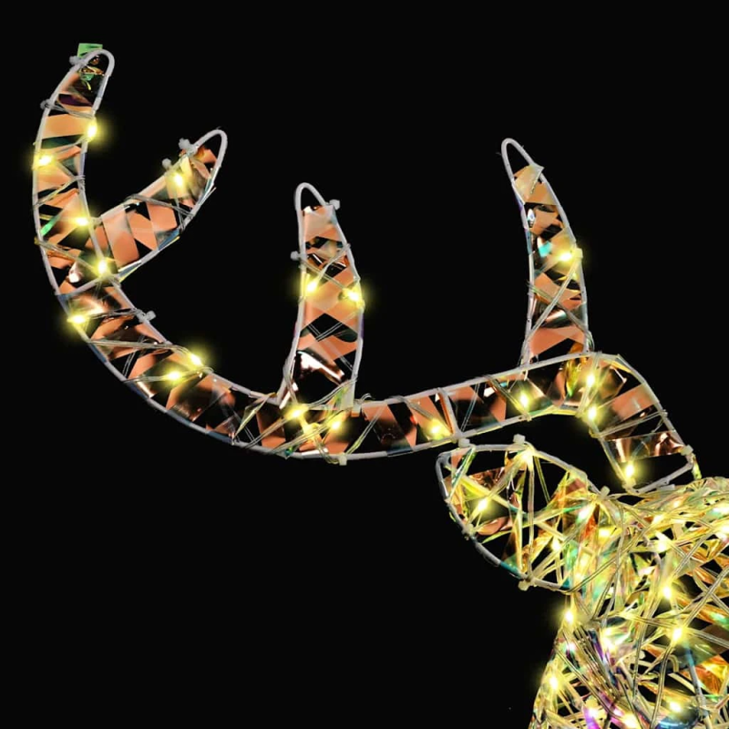 vidaXL Ziemassvētku ziemeļbriedis ar kamanām 68 x 36.5 x 62.5 cm PET