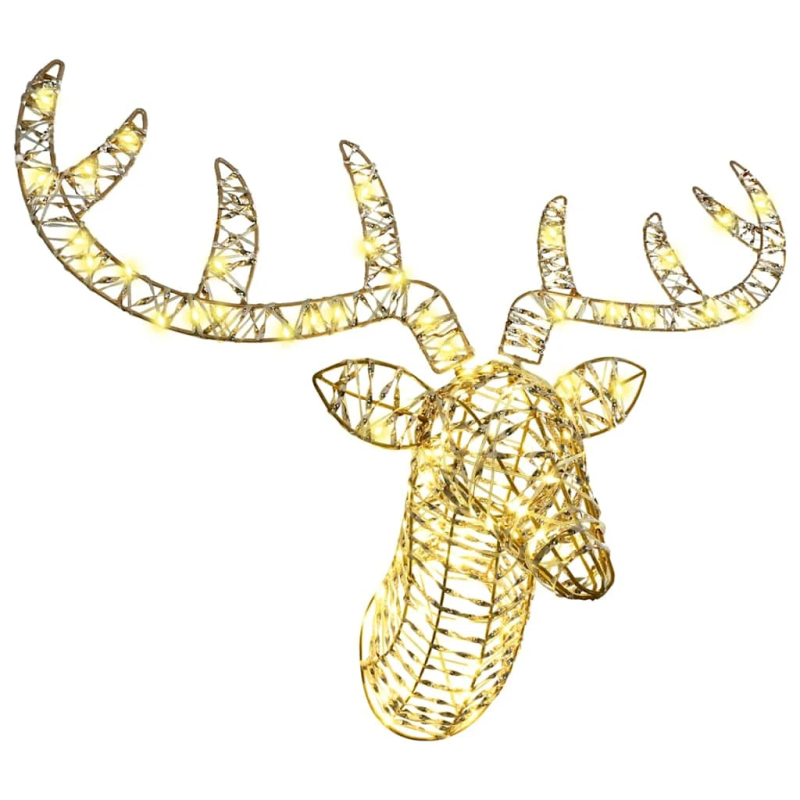 vidaXL Ziemassvētku ziemeļbriedis ar kamanām 68 x 36.5 x 62.5 cm PET