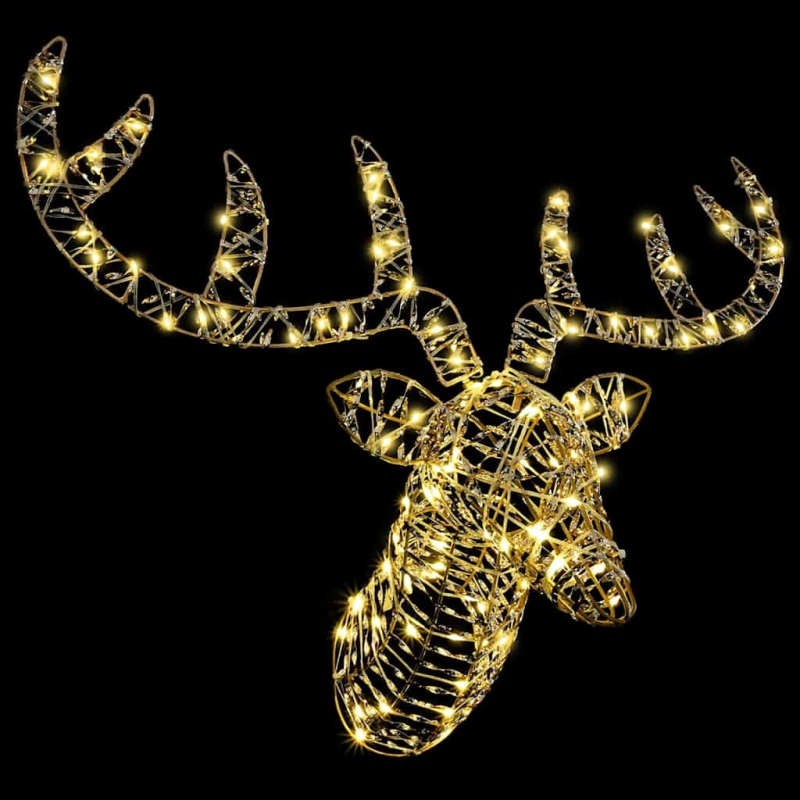 vidaXL Ziemassvētku ziemeļbriedis ar kamanām Silti balta Rotangpalma