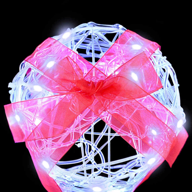 vidaXL Dāvanu Kaste Dekorācija 3 pcs Vēsi balta 20 x 20 x 21 cm Akrils