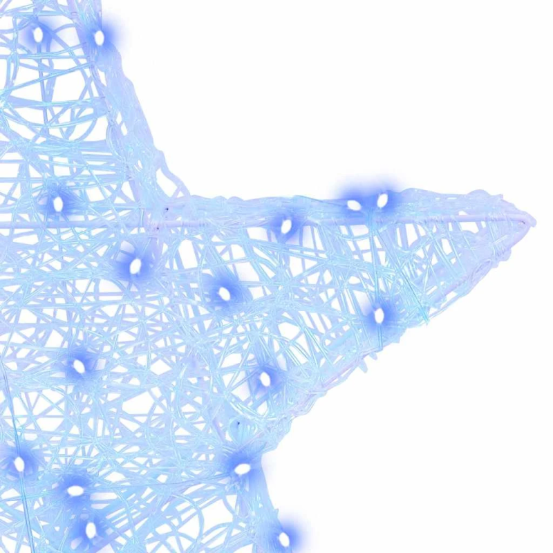 vidaXL 3D zvaigzne su 50 LED Zila 55 x 53.5 x 10 cm Akrils