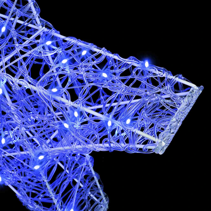 vidaXL 3D zvaigzne su 50 LED Zila 55 x 53.5 x 10 cm Akrils