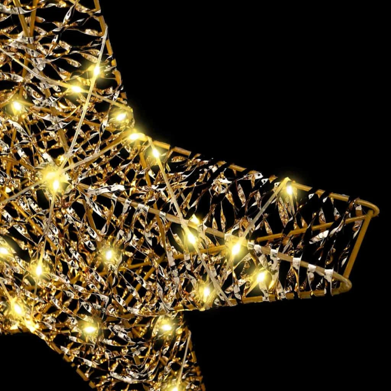 vidaXL 3D zvaigzne su 50 LED Silti balta 55 x 52.5 x 9 cm PET