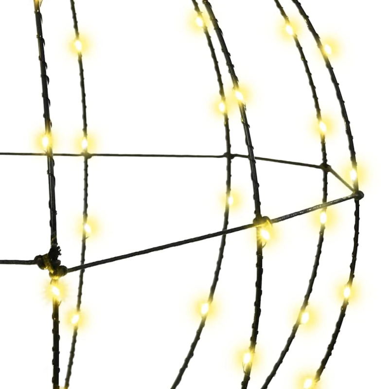 vidaXL Bumba su 160 LED Silti balta 50 cm Metāla