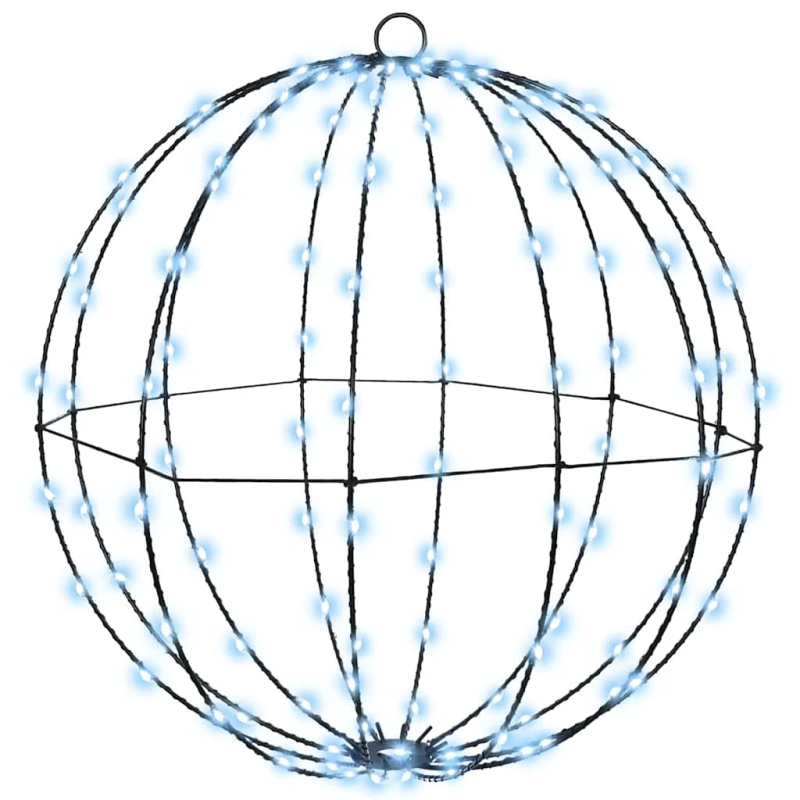 vidaXL Bumba su 160 LED Vēsi balta 50 cm Metāla