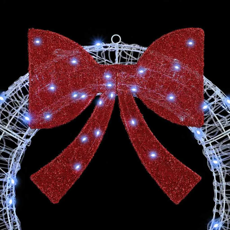 vidaXL Vainags su 60 LED Vēsi balta 76 x 8.5 x 76 cm Akrils