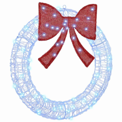 vidaXL Vainags su 60 LED Zila 76 x 8.5 x 76 cm Akrils