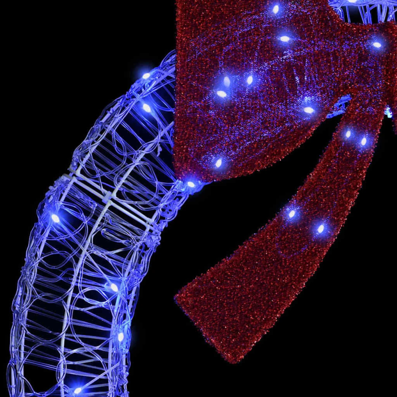 vidaXL Vainags su 60 LED Zila 76 x 8.5 x 76 cm Akrils