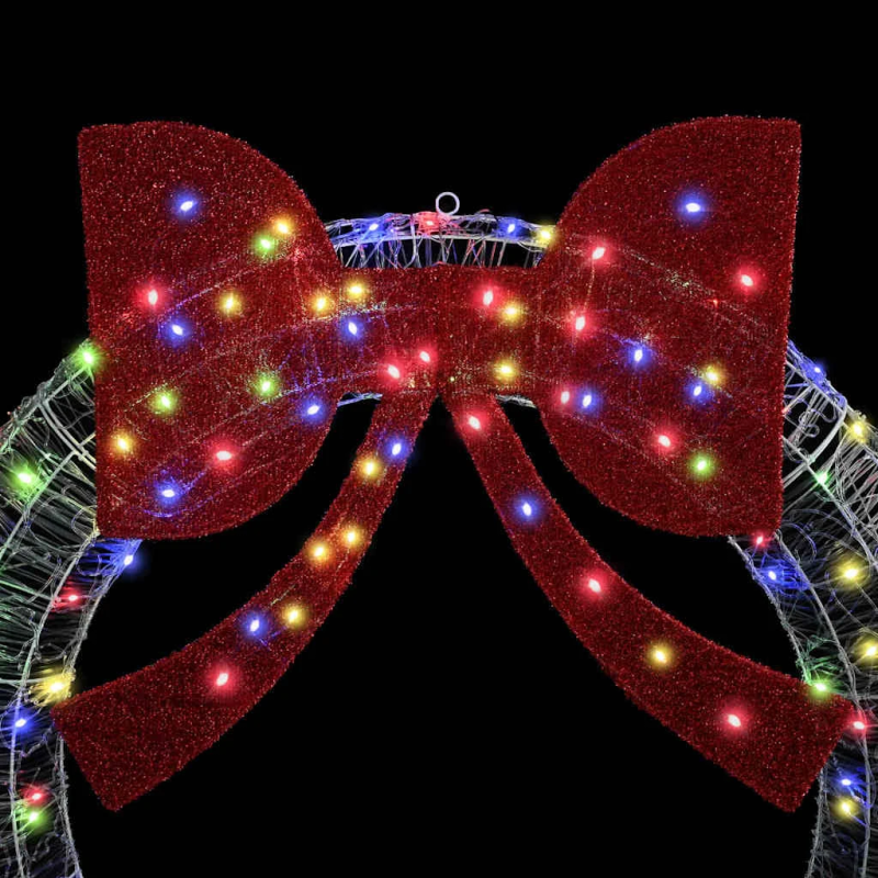 vidaXL Vainags su 60 LED Daudzkrāsains 76 x 8.5 x 76 cm Akrils