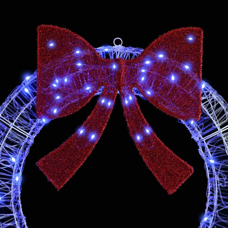 vidaXL Vainags su 80 LED Zila 92 x 9.5 x 92 cm Akrils