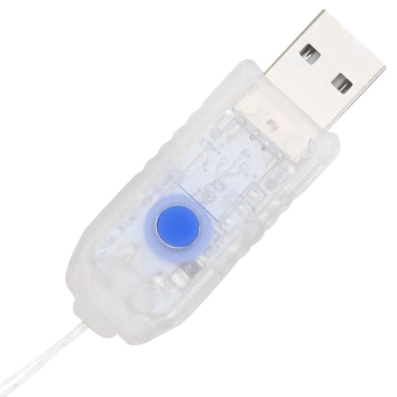 vidaXL Vainags su 150 LED Zila 120 cm Akrils