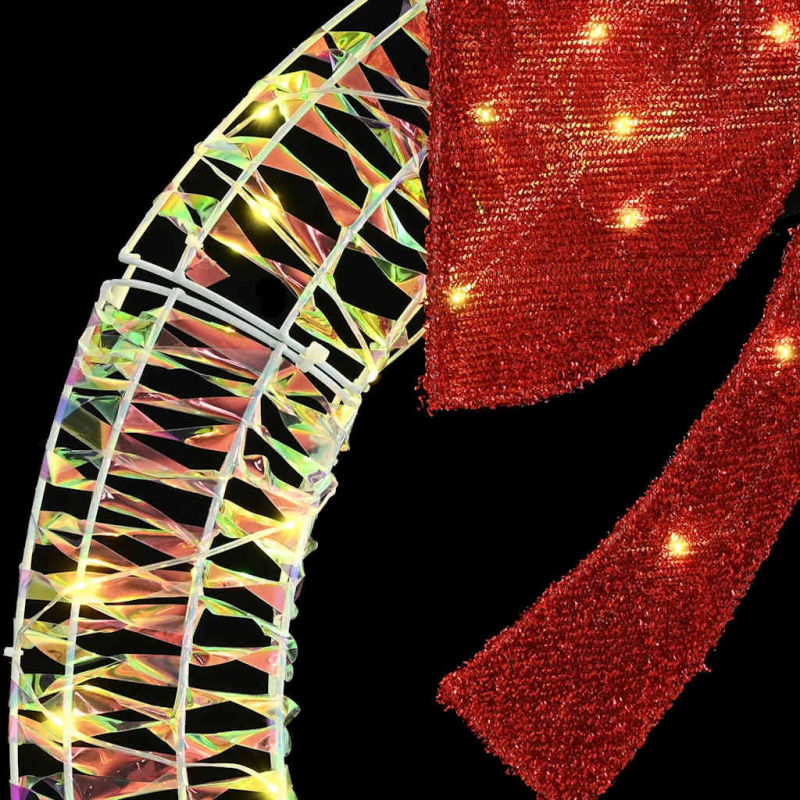 vidaXL Vainags su 60 LED Silti balta 75 cm PET