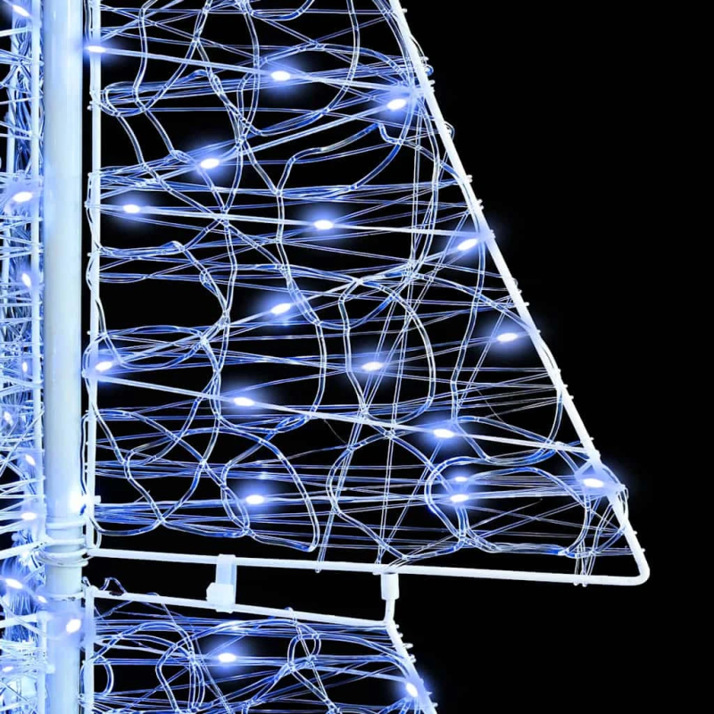 vidaXL Ziemassvētku eglīte su 240 LED Auksti balts 180 cm Akrils