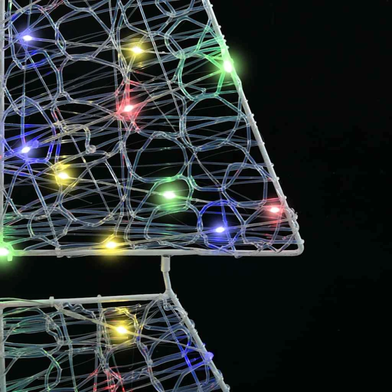 vidaXL Ziemassvētku eglīte su 240 LED Daudzkrāsains 180 cm Akrils