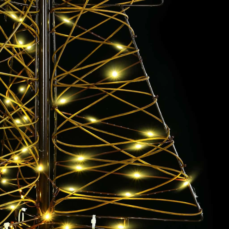 vidaXL Ziemassvētku eglīte su 240 LED Silti balts 180 cm Rotangpalma