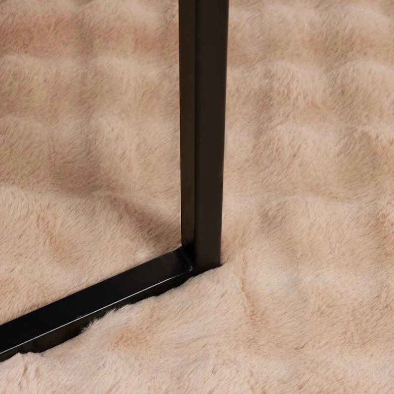 vidaXL Mākslīgā truša kažokādas sega 4 pcs Bēša 130 x 150 cm