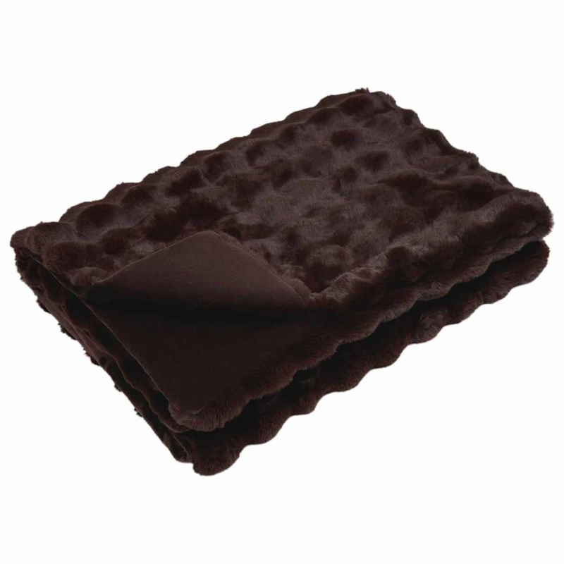 vidaXL Mākslīgā truša kažokādas sega 4 pcs Kamieļu krāsa 220 x 240 cm