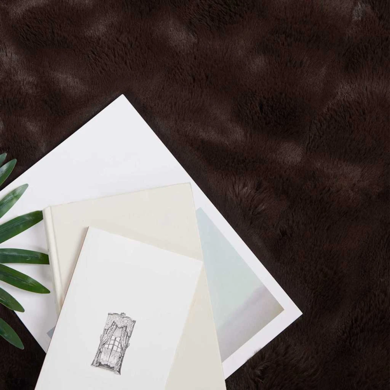 vidaXL Mākslīgā truša kažokādas sega 4 pcs Kamieļu krāsa 240 x 270 cm