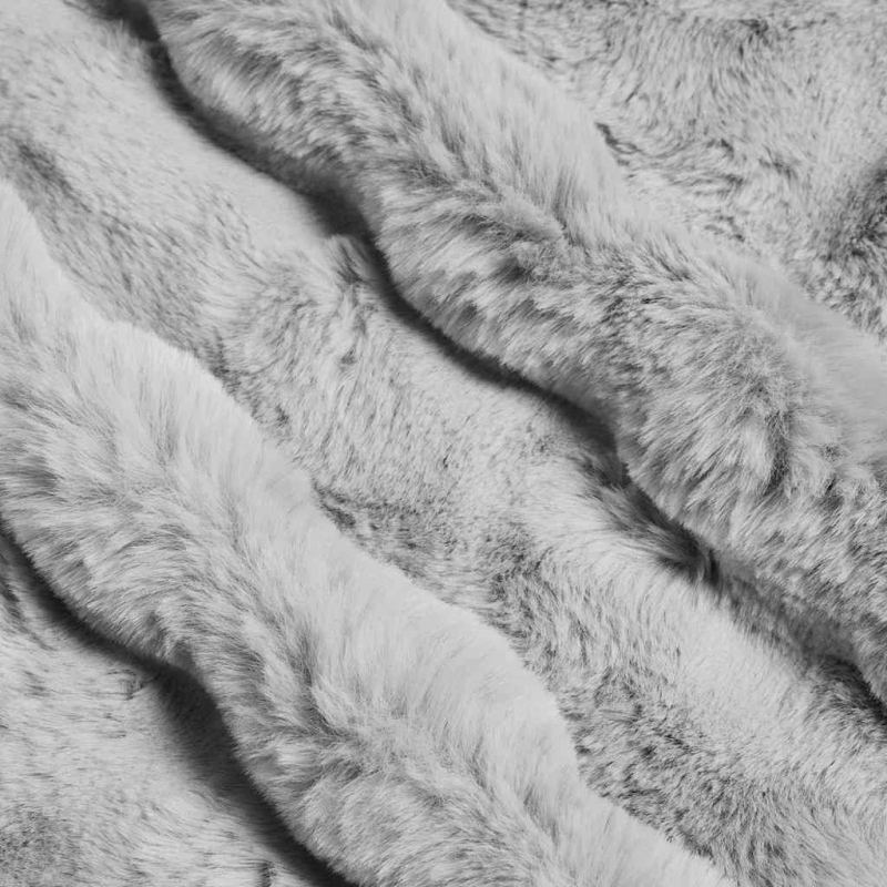 vidaXL Mākslīgā truša kažokādas sega 4 pcs Pelēka 150 x 220 cm