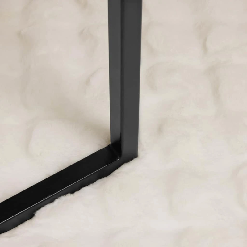 vidaXL Mākslīgā truša kažokādas sega 4 pcs Balts 130 x 150 cm