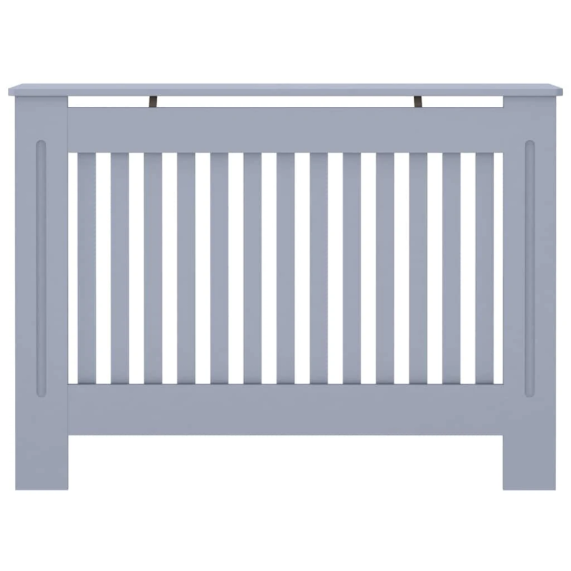 vidaXL Radiatora Vāks 2 pcs Pelēka 112 x 19 x 81,5cm Inženierijas koks