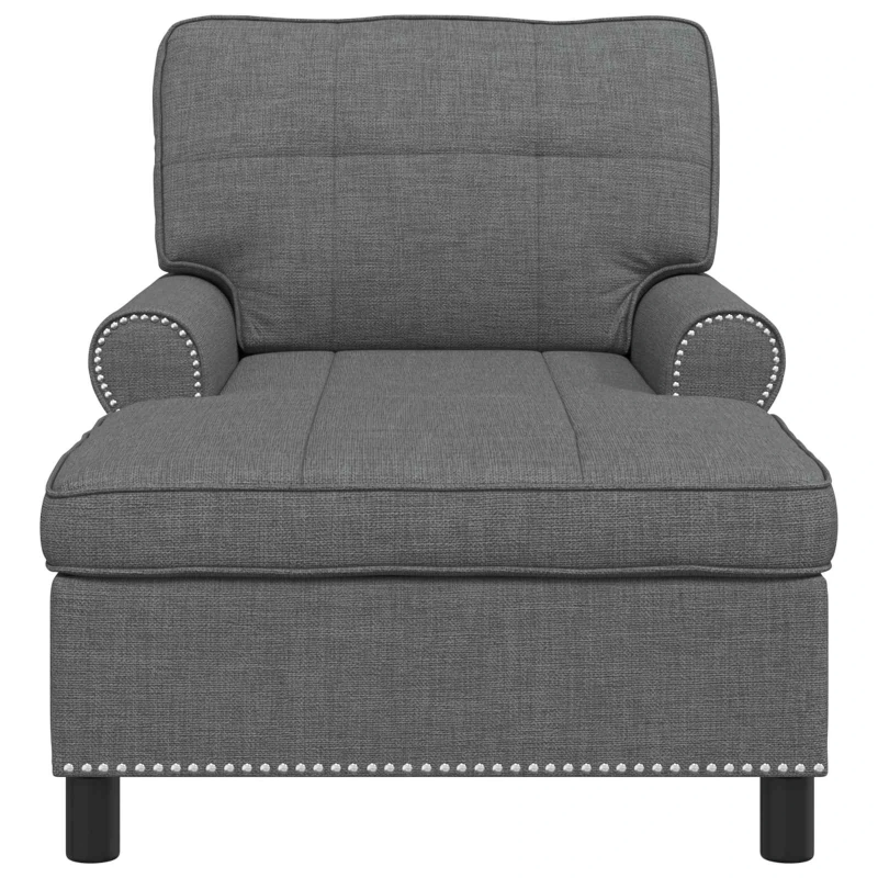 vidaXL Šeiss Lounge ar spilvenu Tumši pelēks 91 x 157 x 91 cm audums