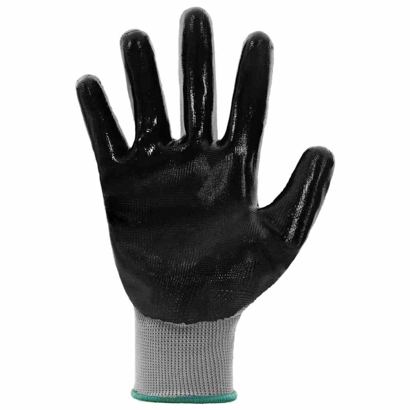 vidaXL Darba cimdi 24 pcs Pelēks un melns 11 - XXL Poliesters