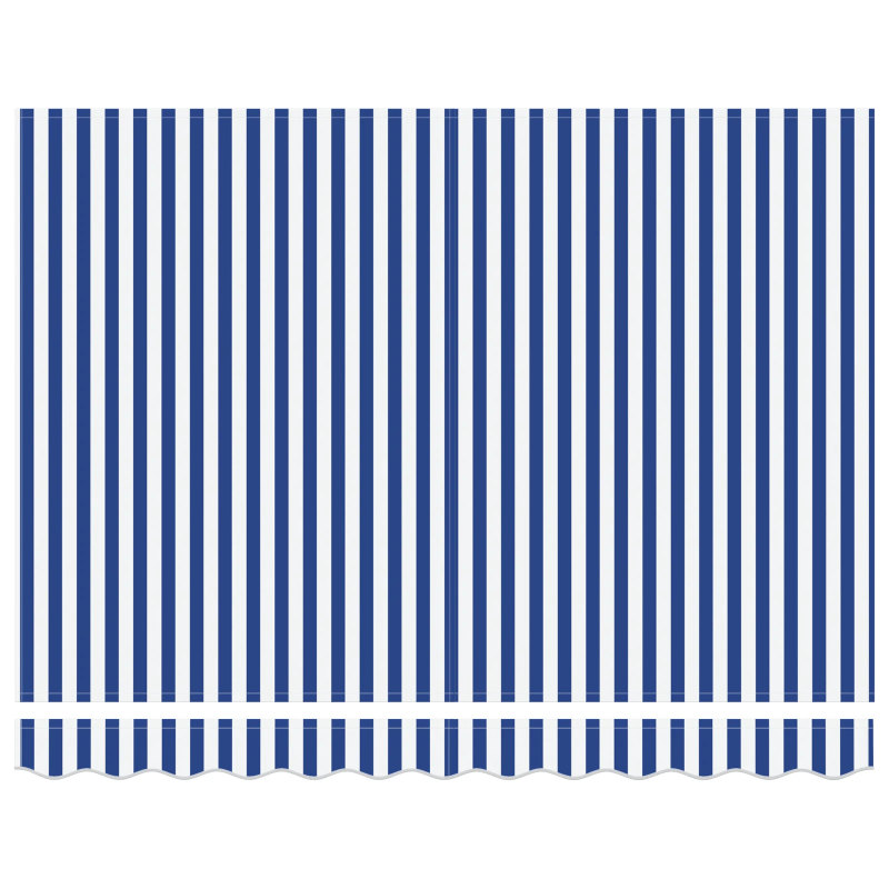 vidaXL Izvelkams jumtiņš Zila un balta 350 x 250 cm