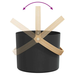 vidaXL Saunu piederumu komplekts 5 pcs Melna