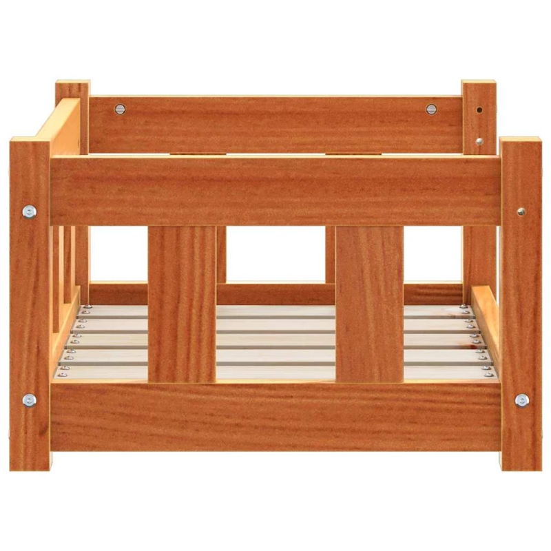 vidaXL Suņu gulta Vaks brūns 55 x 45 x 28 cm Ciets priedes koks