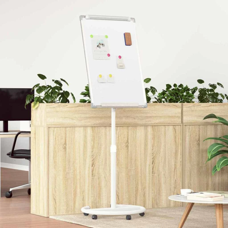 vidaXL Magnētiskā tāfele Pelēka un balta 62 x 62,5 x 197 cm EPS