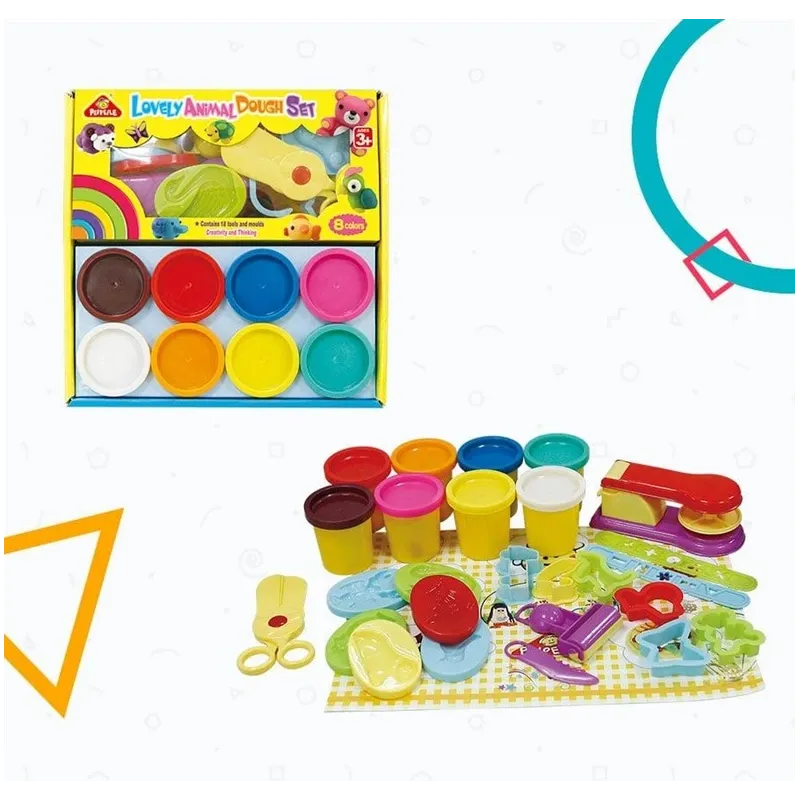 Veidošanas pasta Peipeile Lovely Animal Dough 6820, daudzkrāsaina